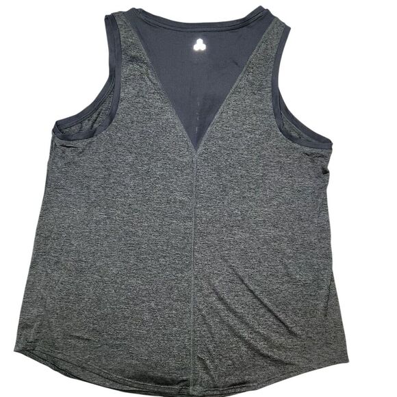 Tek Gear Activewear Top Size Large Drytek 2pcs Black/Gray  Reflective Logo - Picture 5 of 12